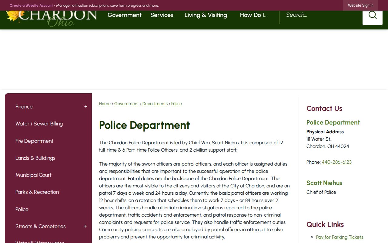 Geauga County Chardon Police arrest record contact source